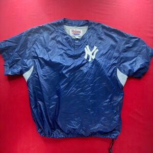 Vintage Starter New York Yankees Windshirt‎ Navy Blue MLB Diamond Collection L